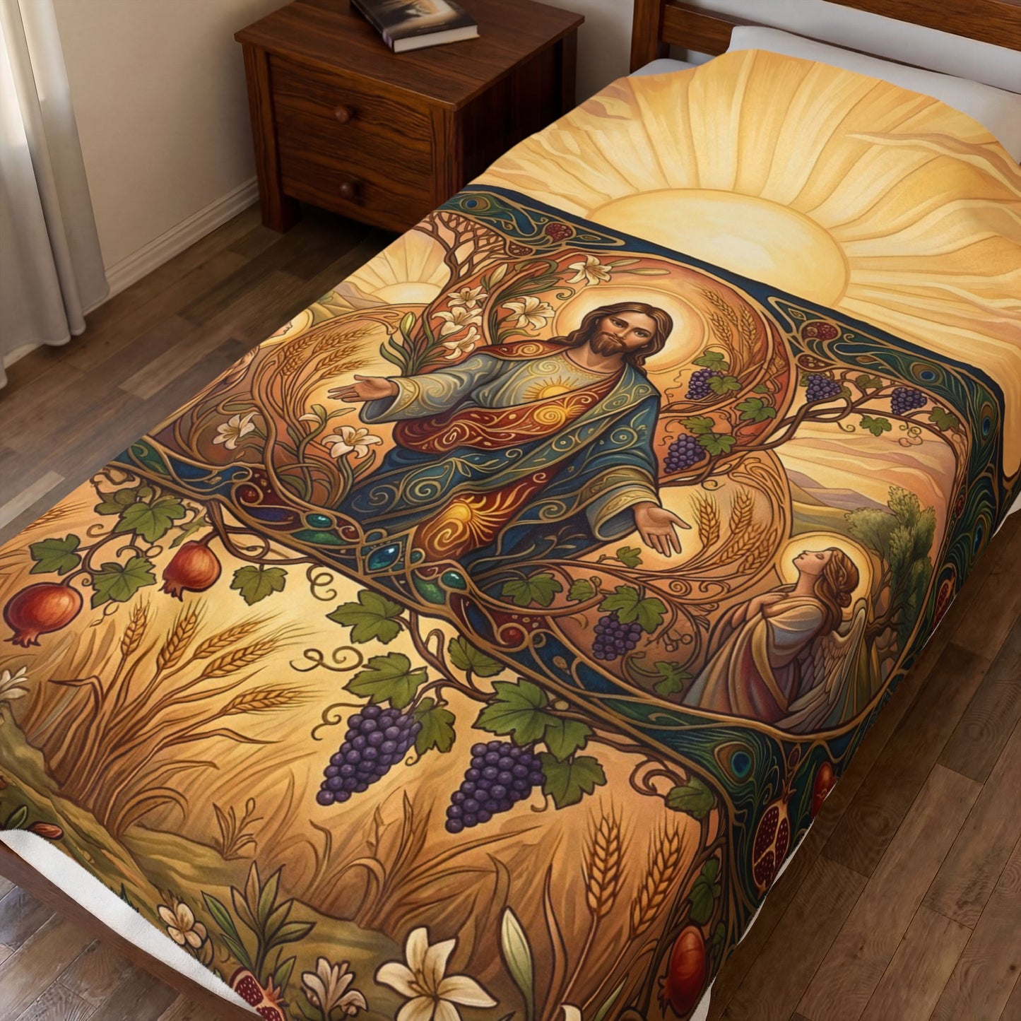 “New Mercies Every Morning - Golden Dawn of Hope” - Plush Blanket