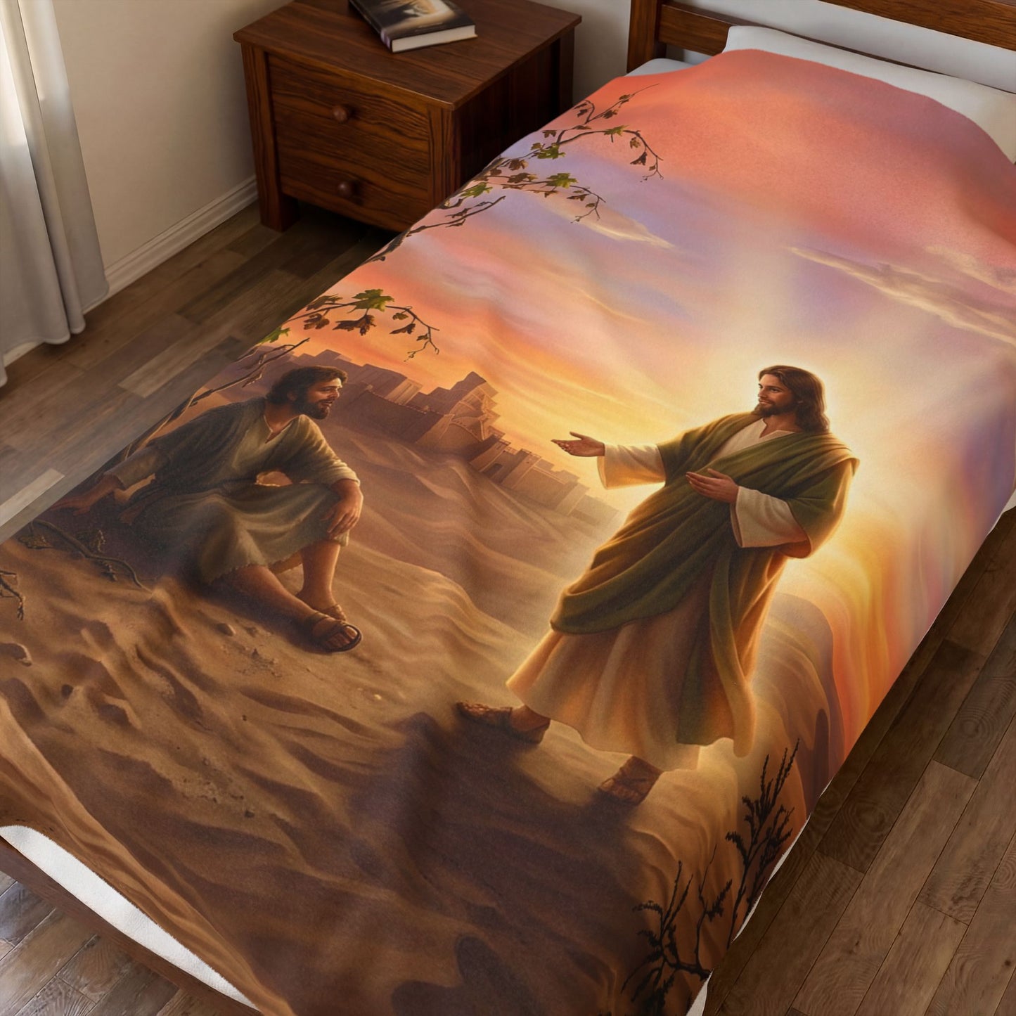 “Withered Vine - Jonah's Lesson in Mercy” - Plush Blanket