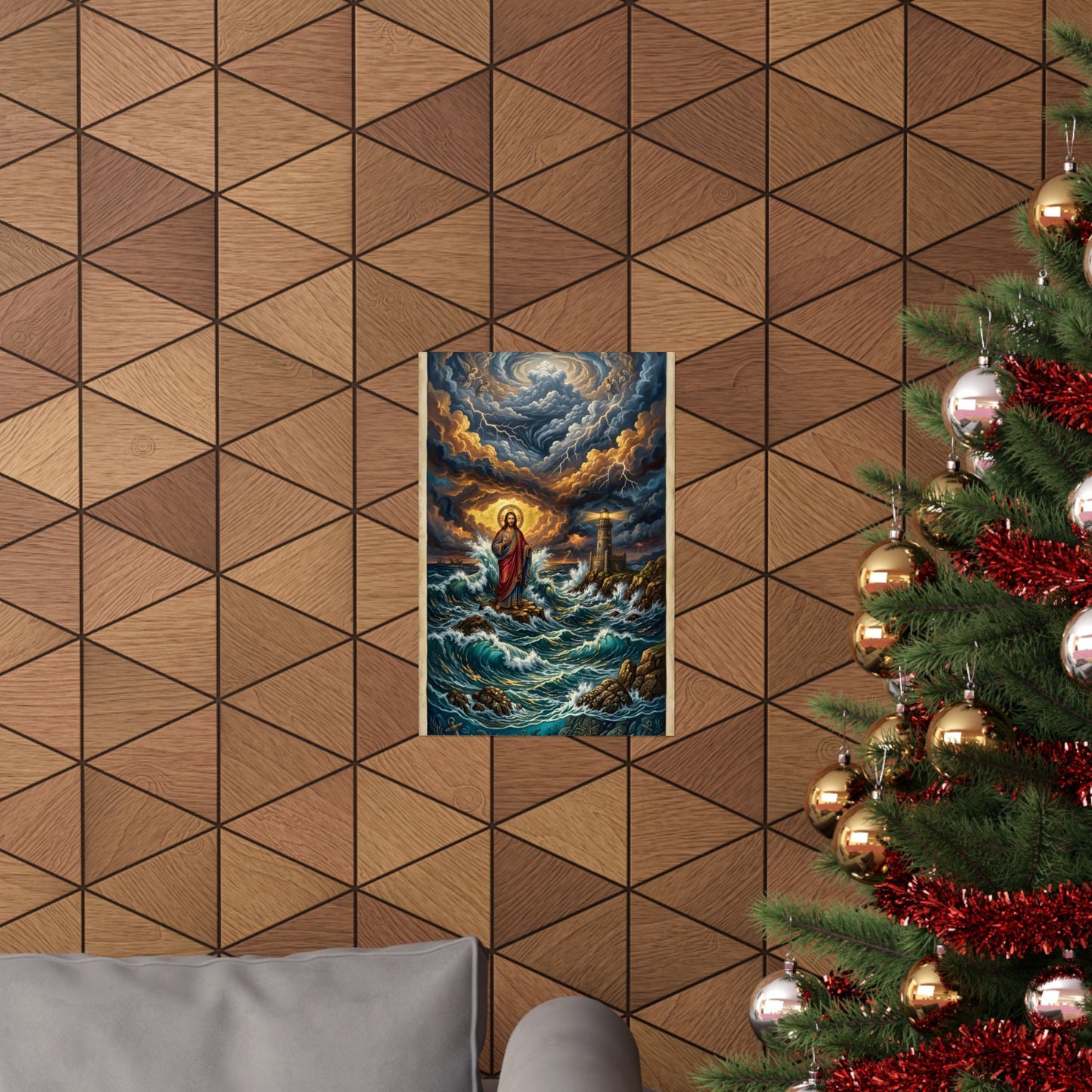 “Steadfast Hope - Lighthouse in the Storm” - Poster