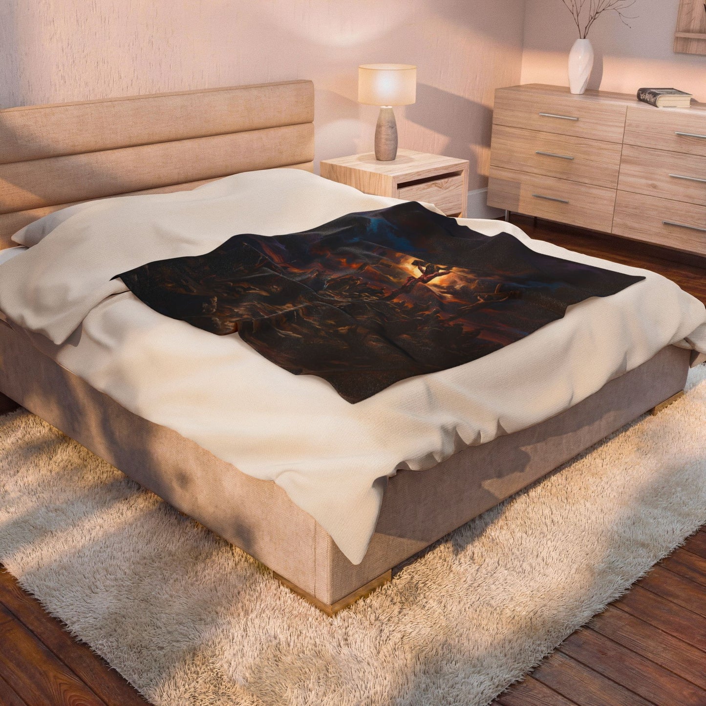 “It Is Finished - The Crucifixion at Calvary” - Plush Blanket