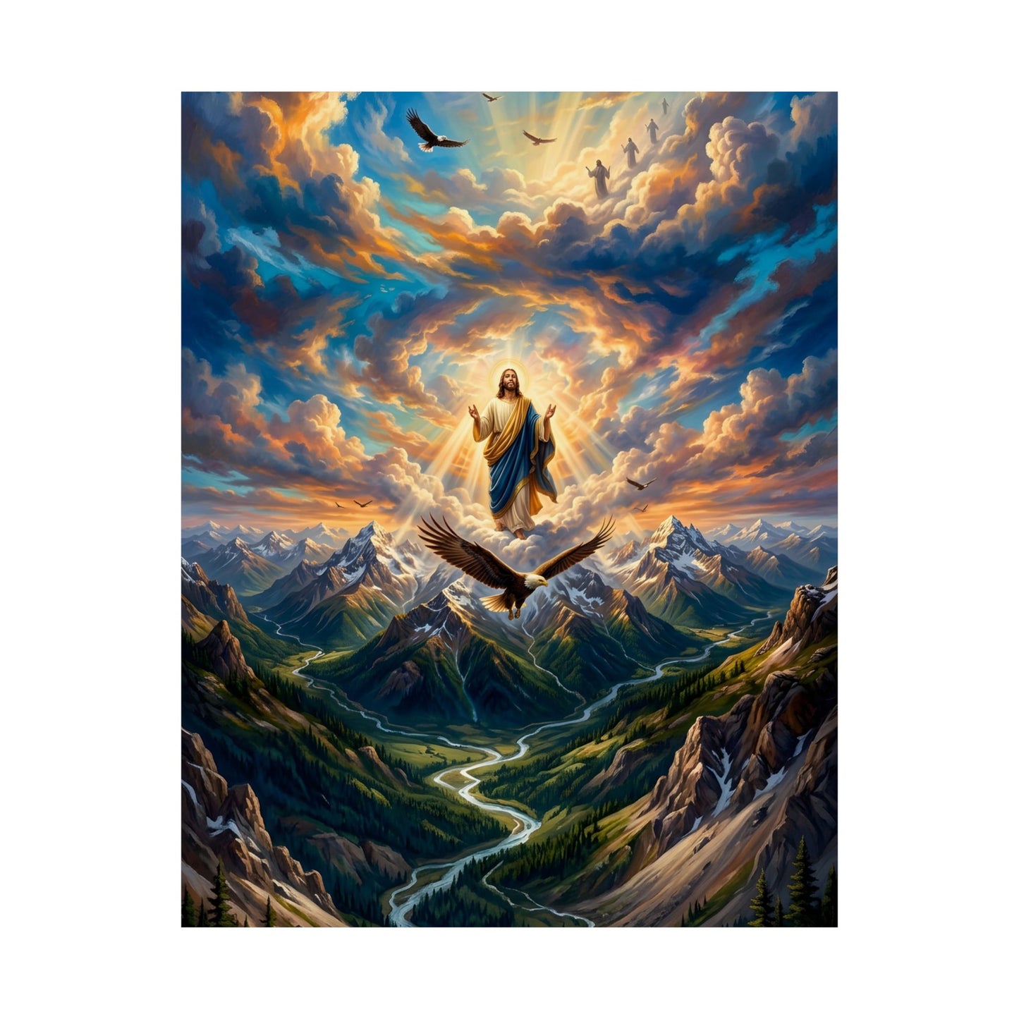 “Soaring Like Eagles - Hope in the Lord Over Mountains” - Poster