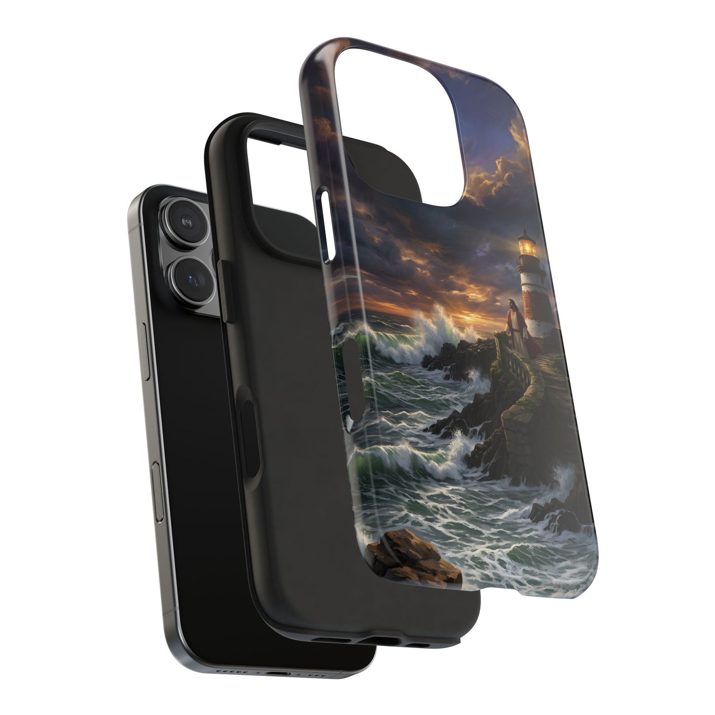 “Steadfast Hope - Lighthouse in the Storm” - Phone Case
