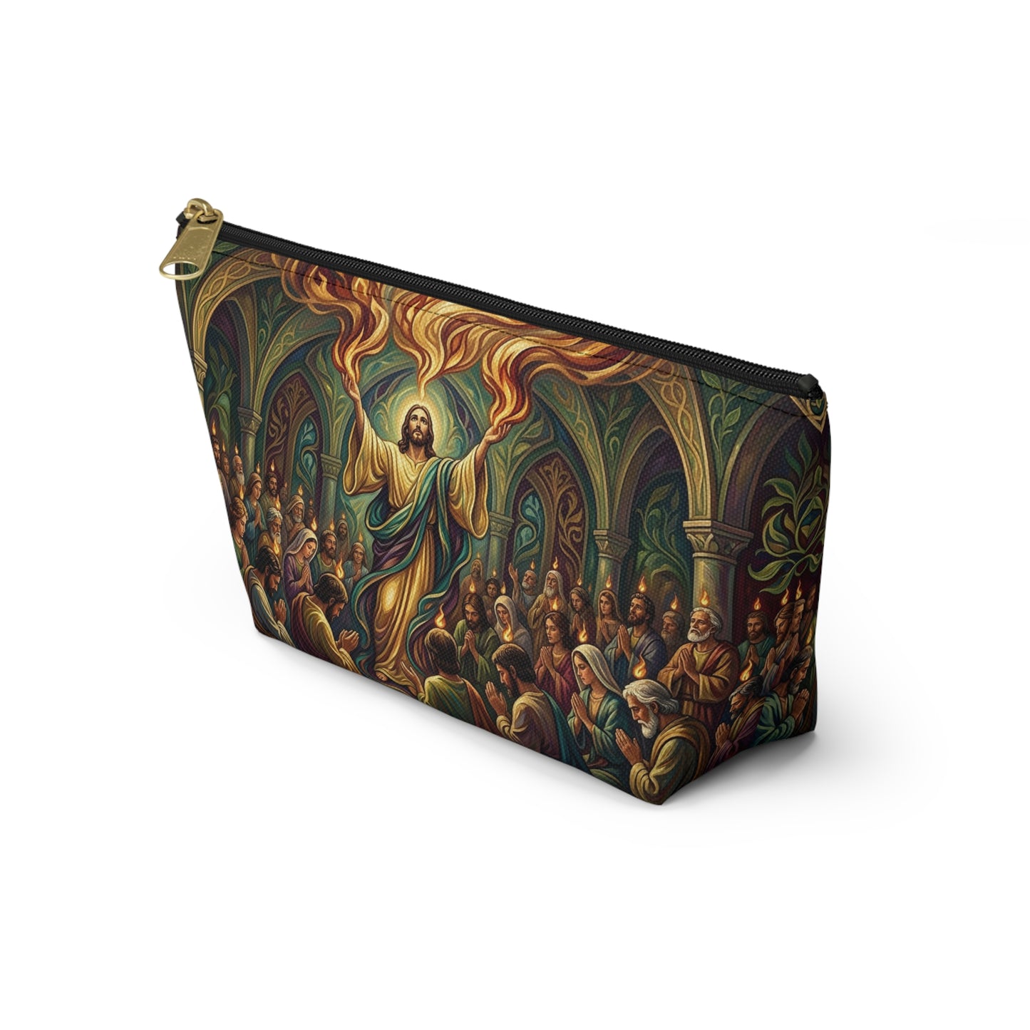 “Spirit Poured Out - Pentecost Flames Descending” - Accessory Pouch
