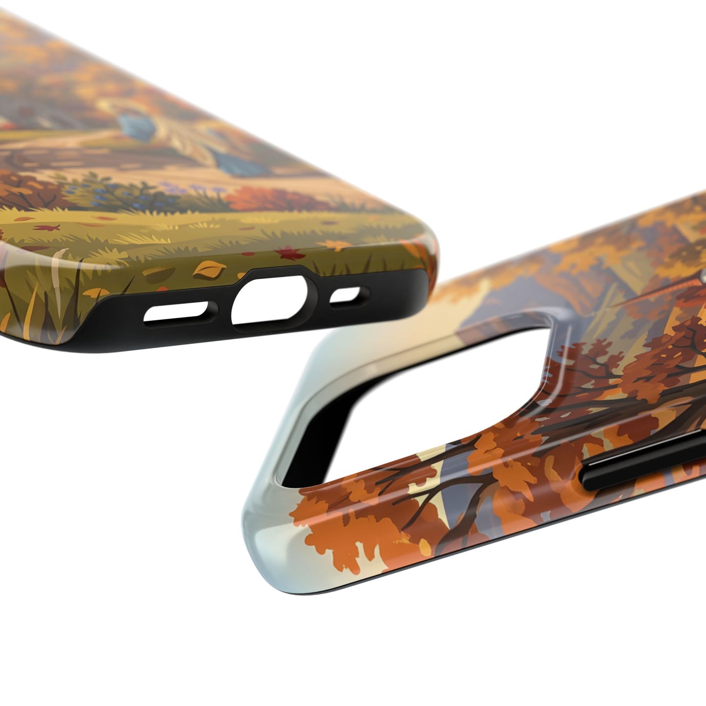 “Golden Harvest - Autumn Church in Tranquility” - Phone Case