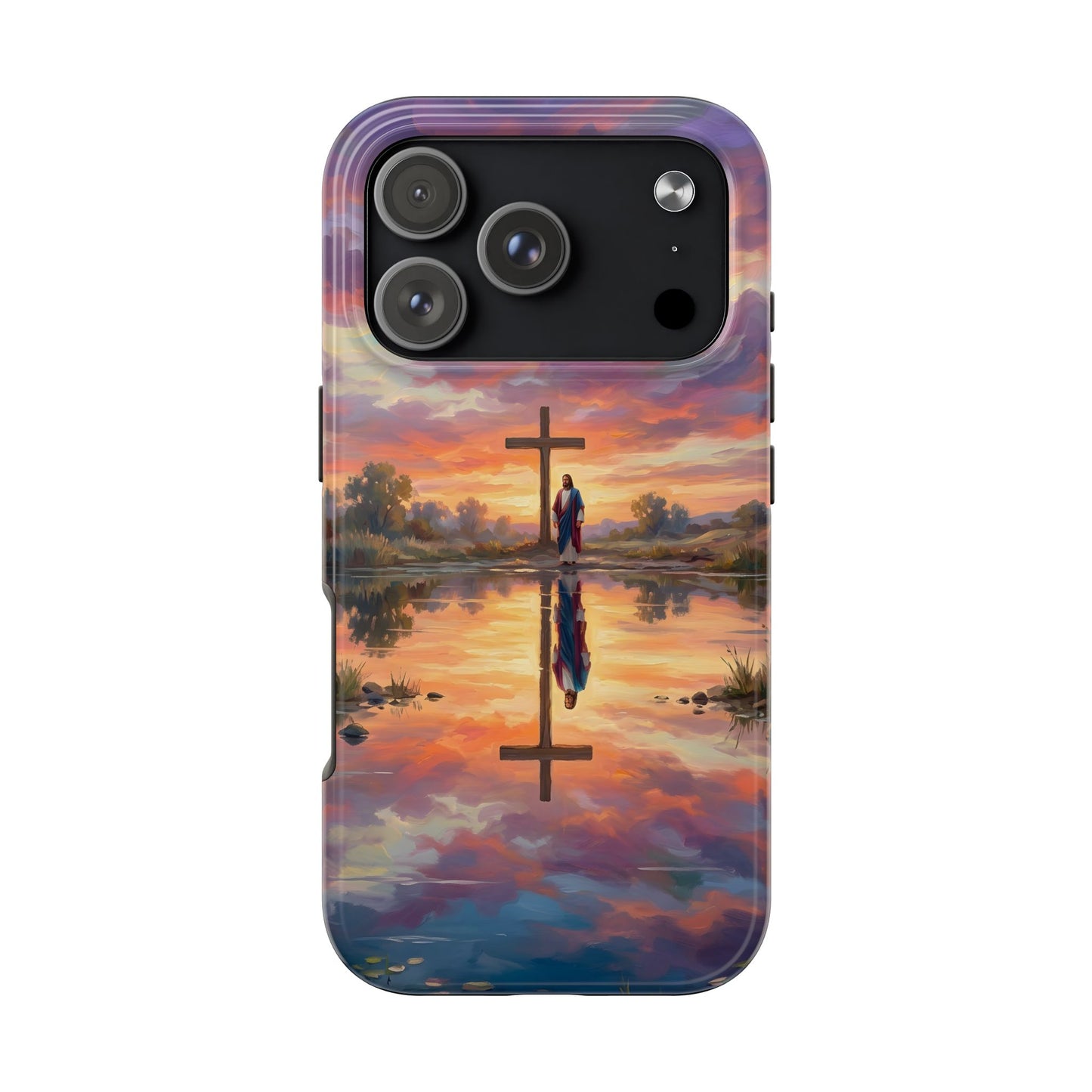 “Living Water - Cross Reflected at Dawn” - Phone Case