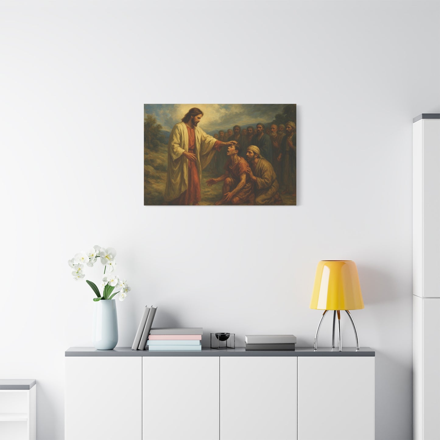 “Faith the Size of a Mustard Seed – Jesus Heals a Demon-Plagued Boy” - Canvas Art