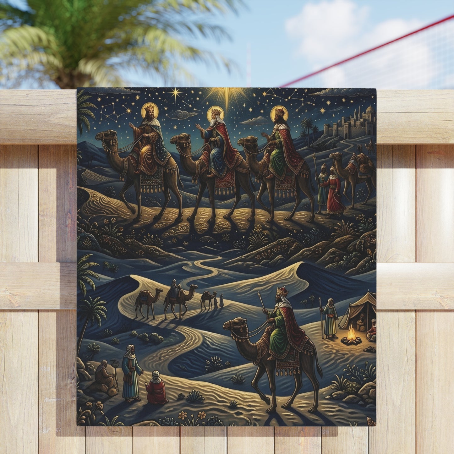 “Star of Wonder - Journey of the Magi” - Beach Towel