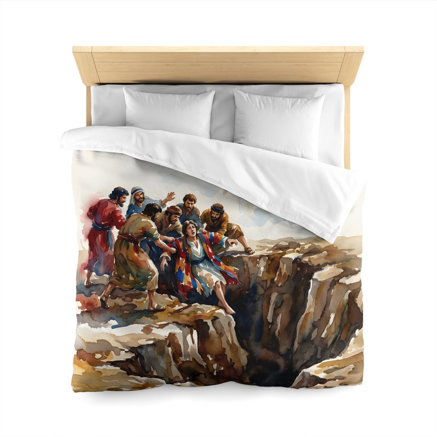 “Betrayal and Providence - Joseph in the Pit” - Duvet Cover