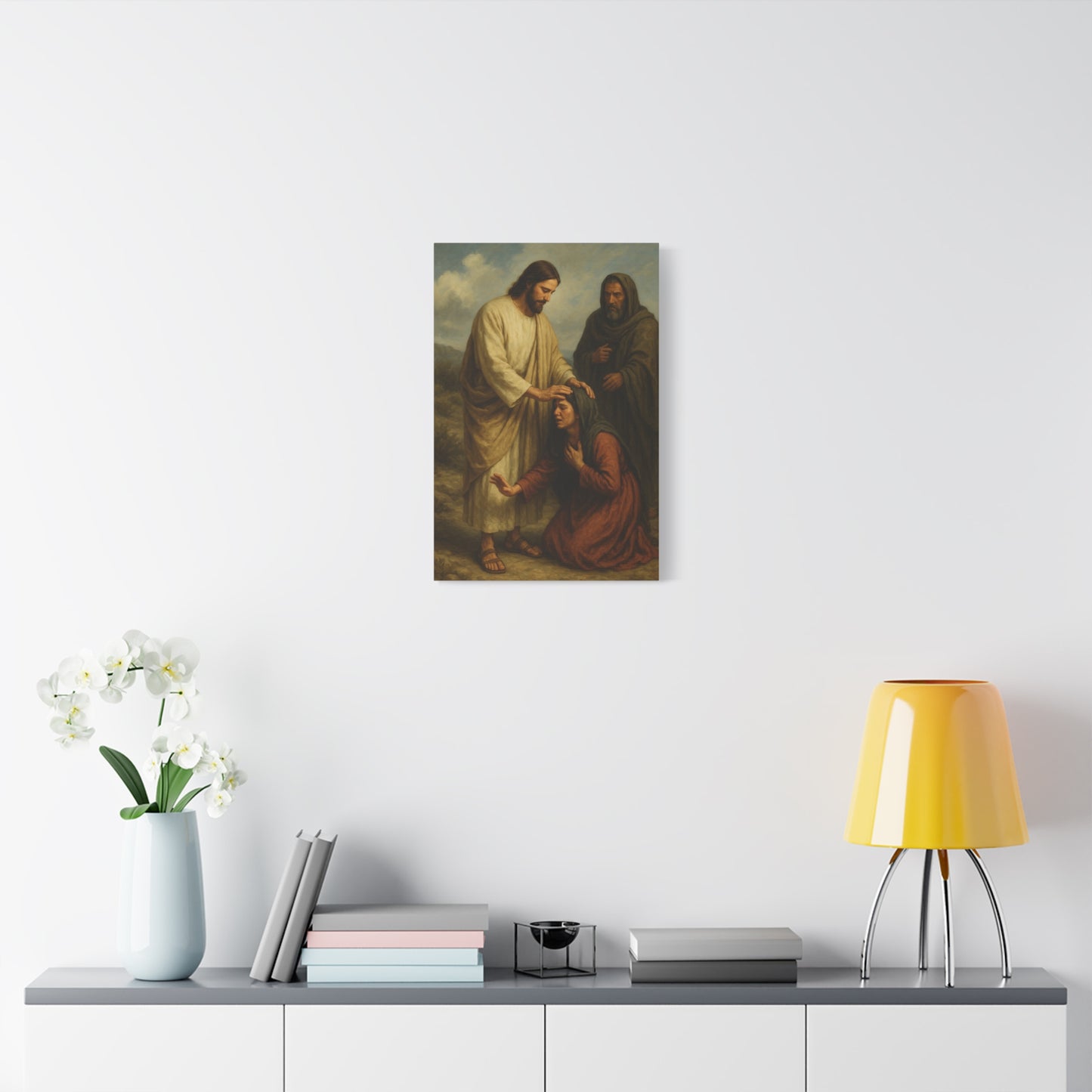 “Jesus Heals the Canaanite Woman’s Daughter – Matthew 15:22–28” - Canvas Art