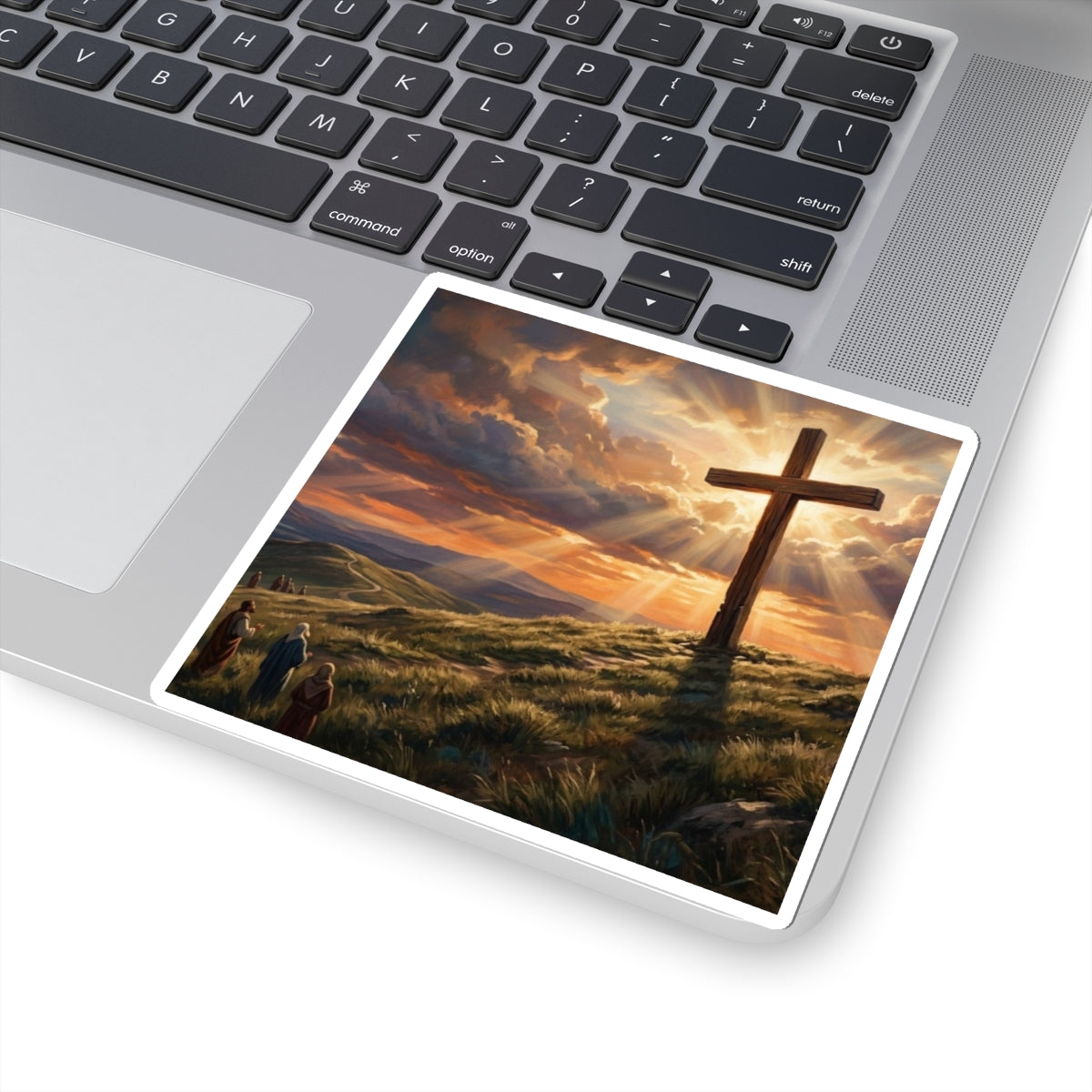 “The Old Rugged Cross - Sunset at Calvary” - Sticker