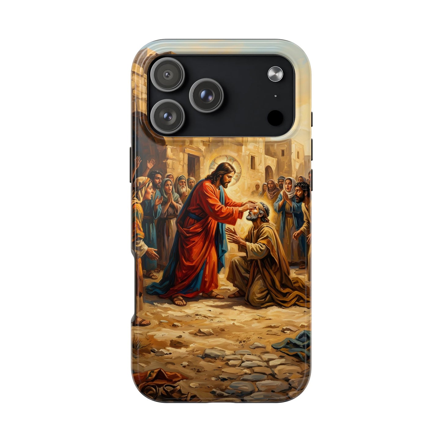 “He Opened My Eyes - Jesus Heals the Blind Man” - Phone Case