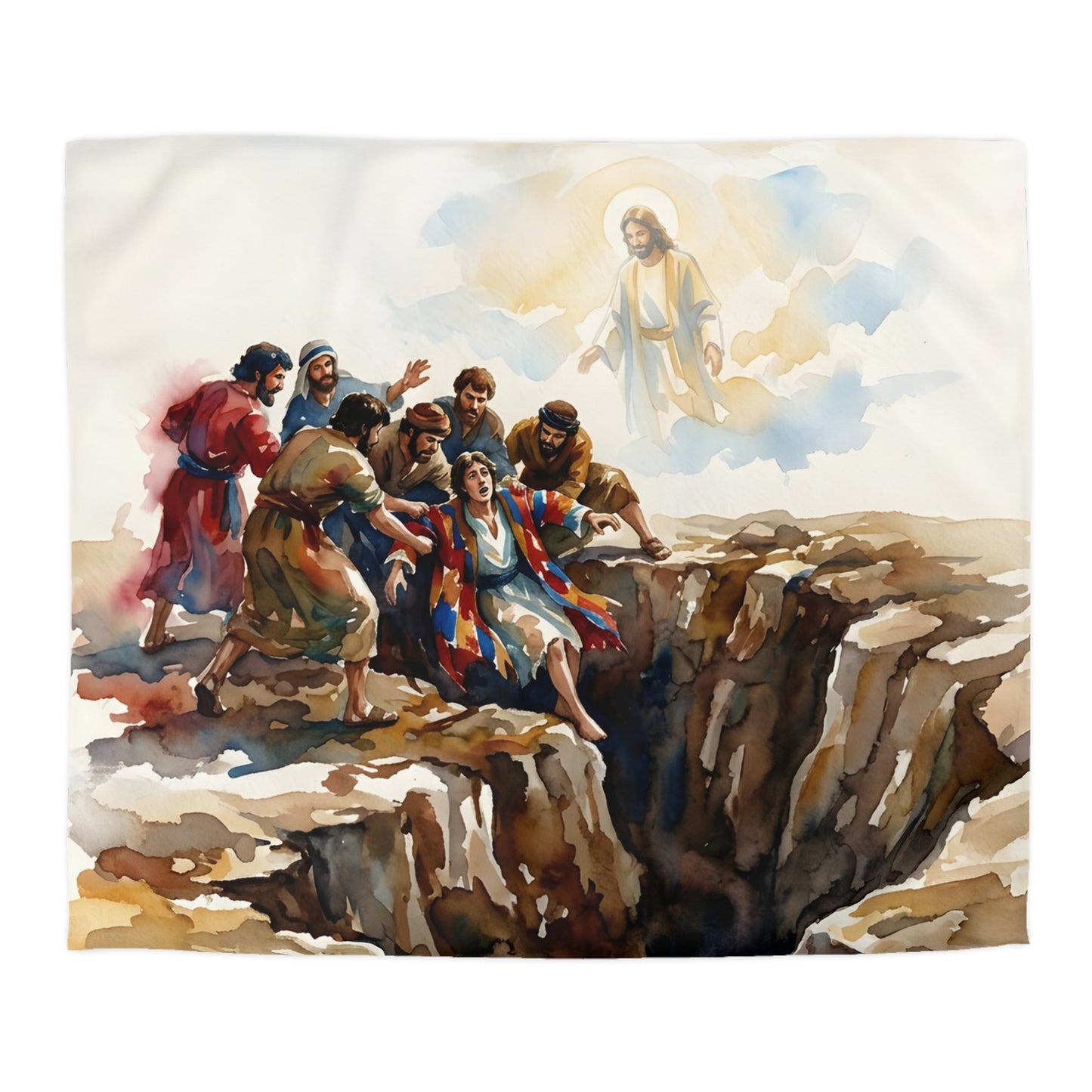 “Betrayal and Providence - Joseph in the Pit” - Duvet Cover