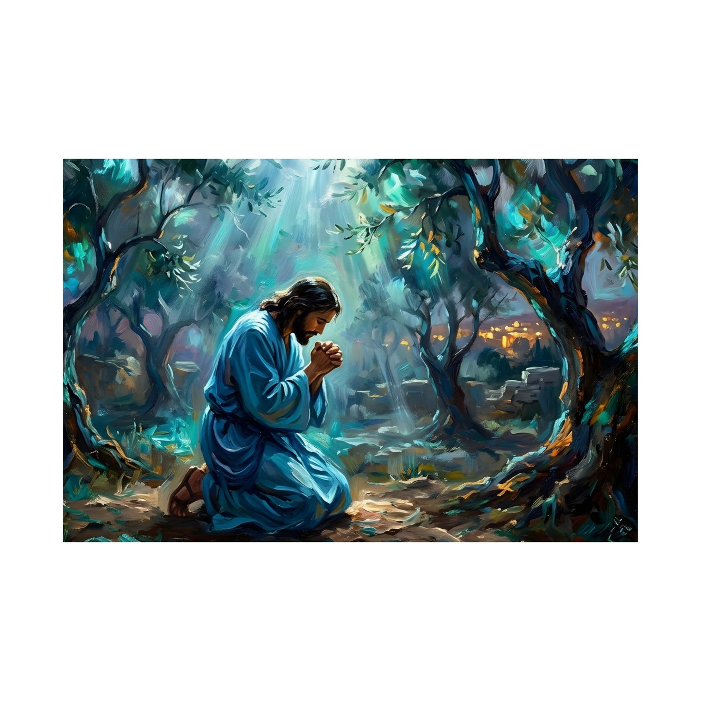 “Thy Will Be Done - Gethsemane Moonlight Prayer” - Poster