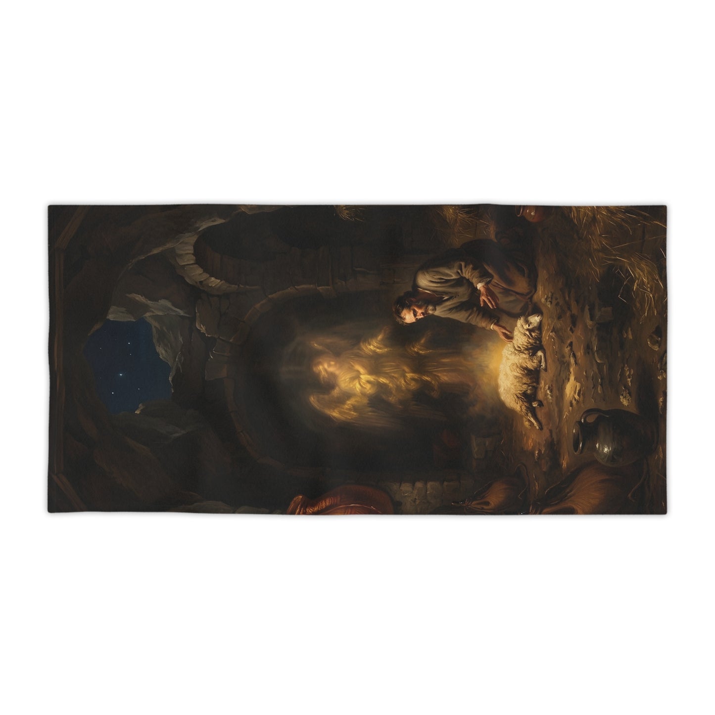 “Gideon's Fleece - Seeking Confirmation from God” - Beach Towel
