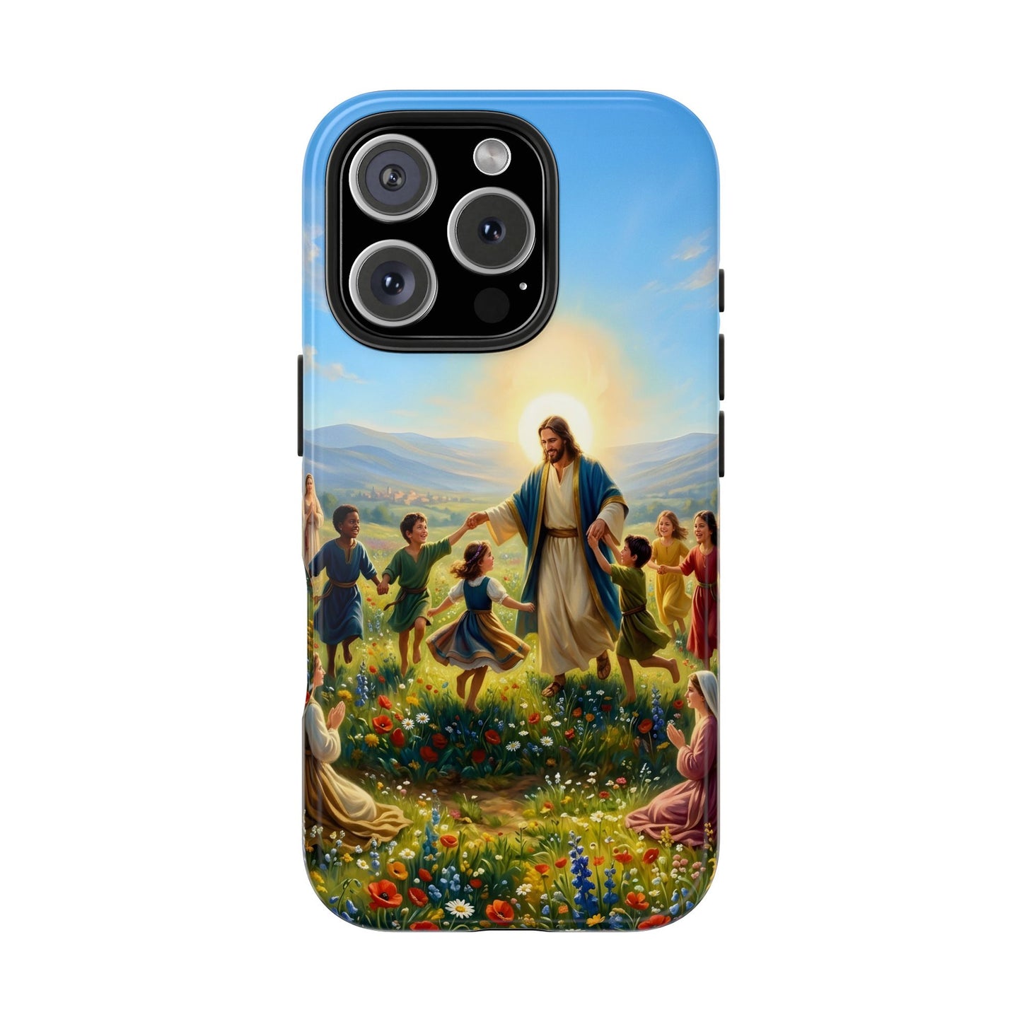 “Joy Overflowing - Children Dancing in the Meadow” - Phone Case