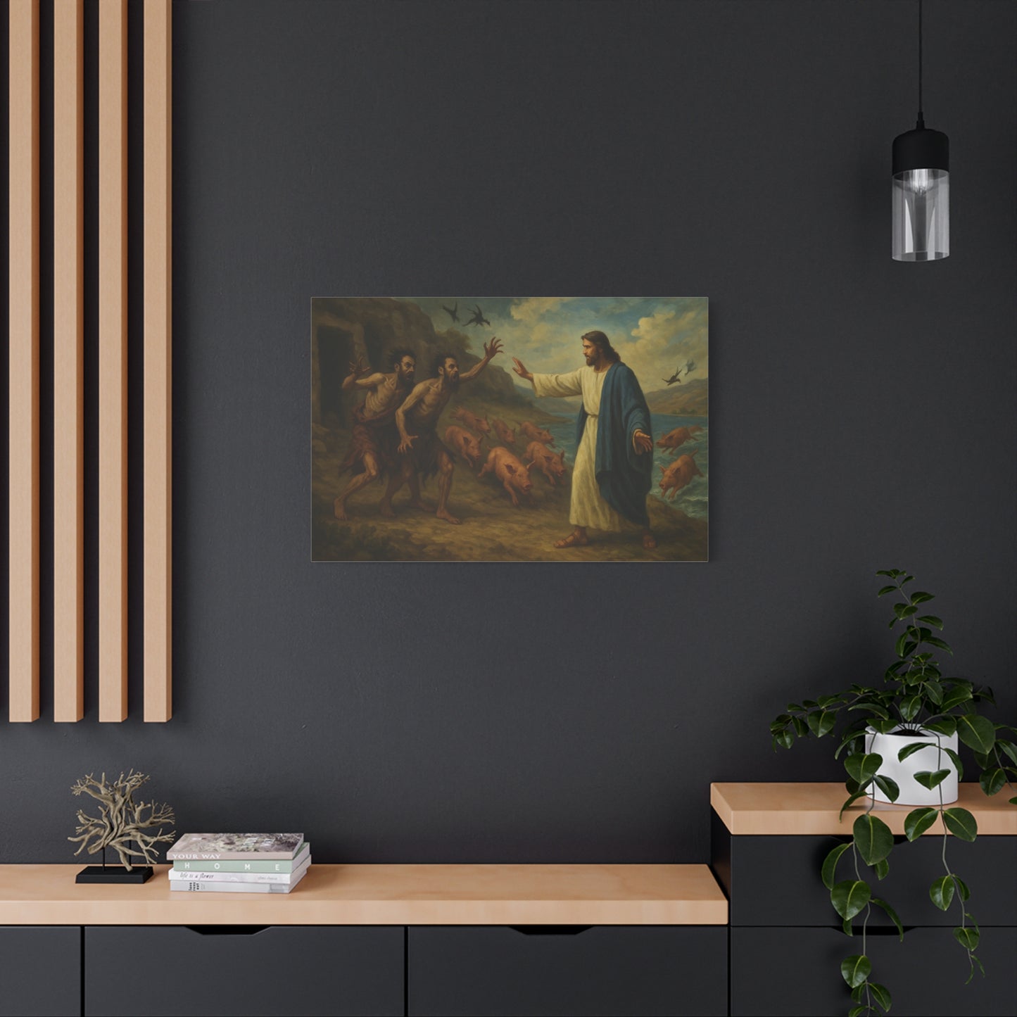 “Deliverance on the Shore – Jesus Frees the Two Demoniacs” - Canvas Art