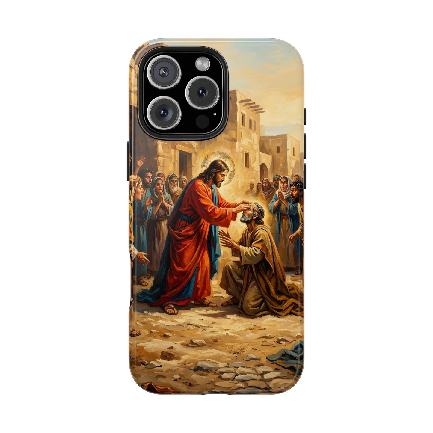 “He Opened My Eyes - Jesus Heals the Blind Man” - Phone Case