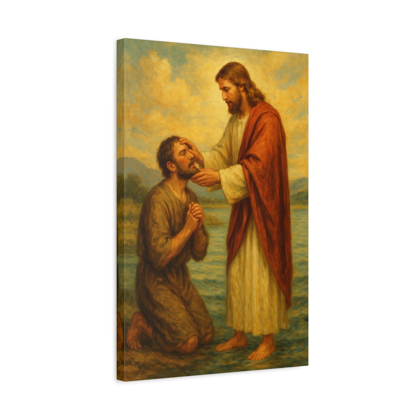 “Eyes Opened – Jesus Heals the Blind Man” - Canvas Art