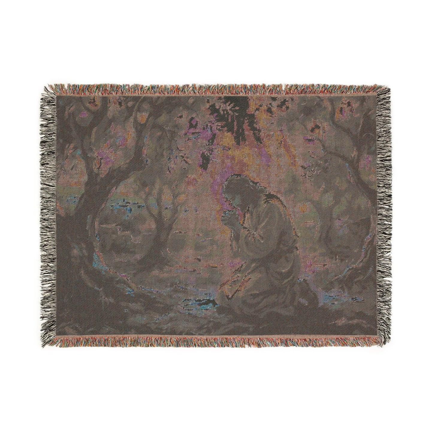 “Thy Will Be Done - Gethsemane Moonlight Prayer” - Woven Blanket