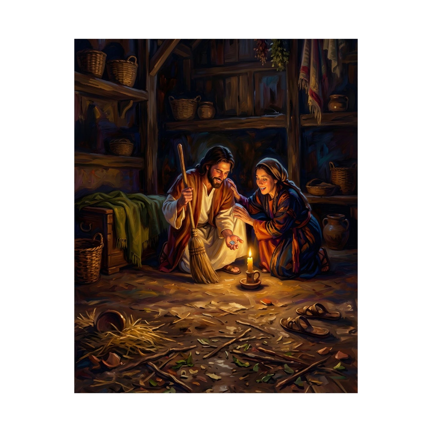 “Lost and Found - The Sweeping Woman of Luke 15” - Poster