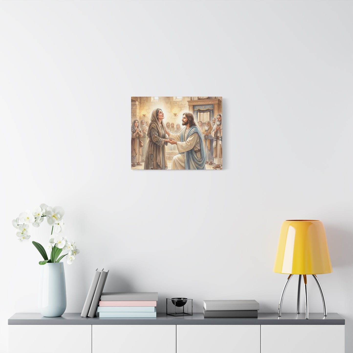 “Released - Jesus Heals the Bent Woman” - Canvas Art