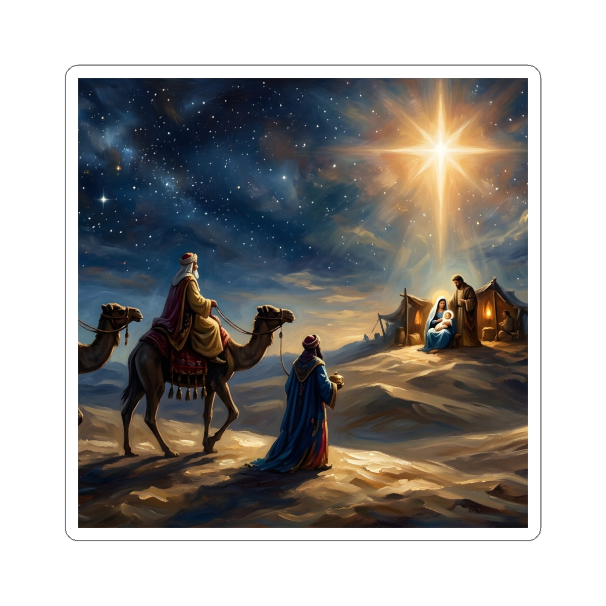 “Journey to the King - Wise Men Seek the Christ Child” - Sticker