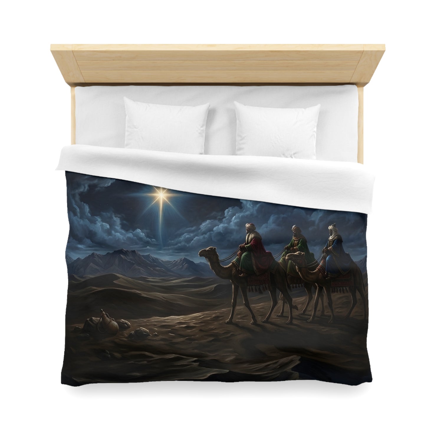 “Journey to Bethlehem - Wise Men Follow the Star” - Duvet Cover
