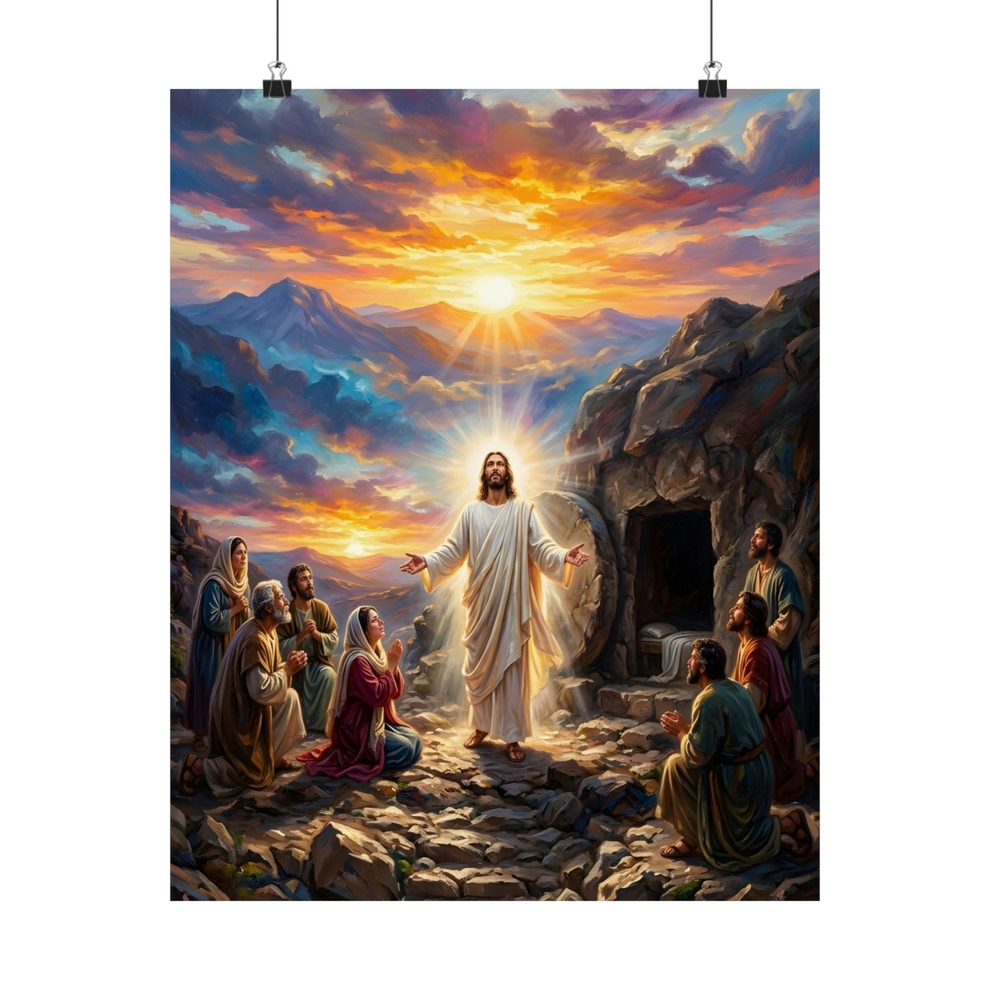 “He Is Risen - The Empty Tomb at Dawn” - Poster