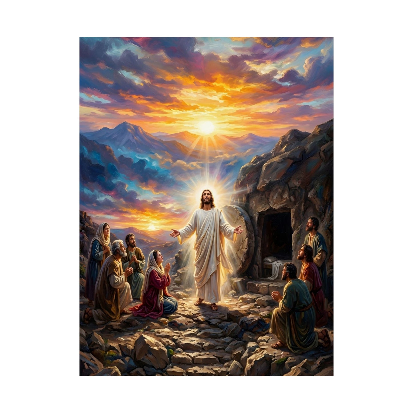 “He Is Risen - The Empty Tomb at Dawn” - Poster