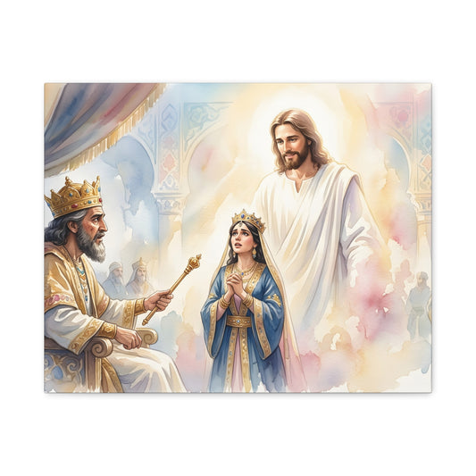 “For Such a Time - Esther Before Ahasuerus” - Canvas Art