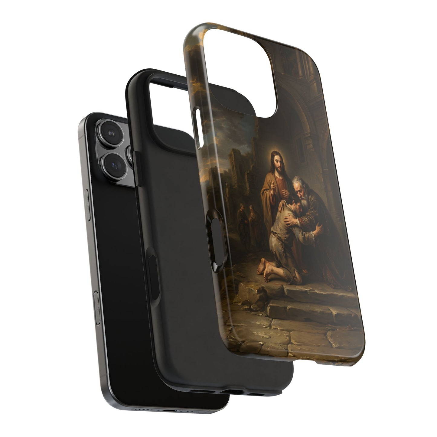 The prodigal son running toward his father - Phone Case
