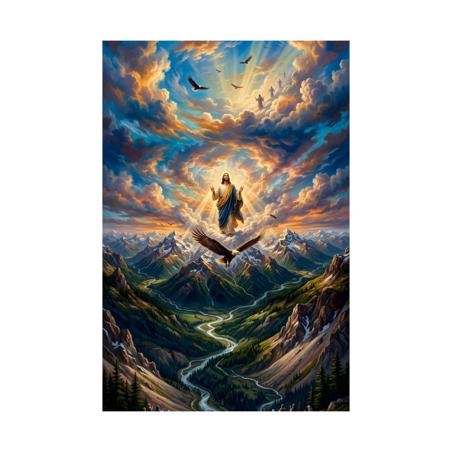 “Soaring Like Eagles - Hope in the Lord Over Mountains” - Poster