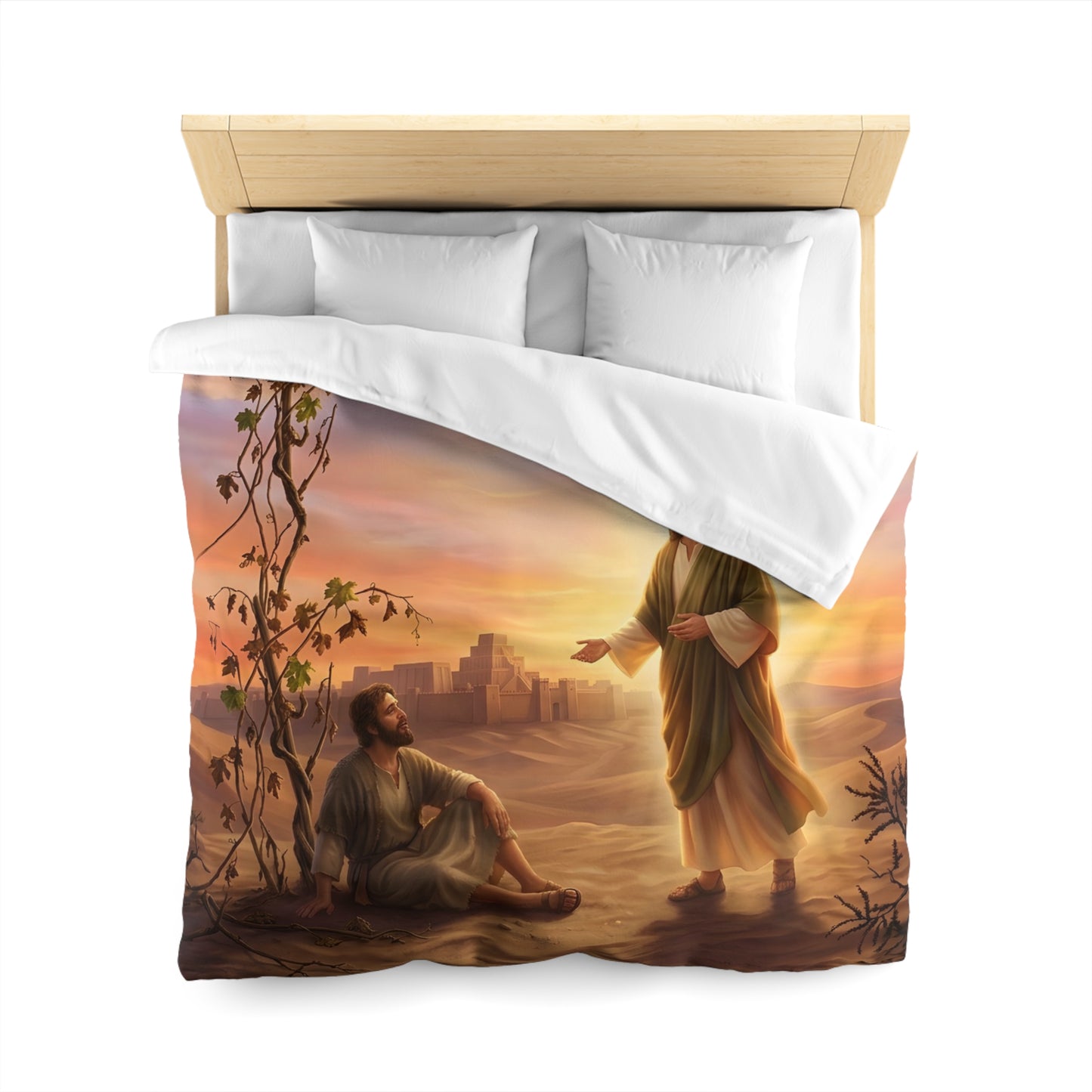 “Withered Vine - Jonah's Lesson in Mercy” - Duvet Cover