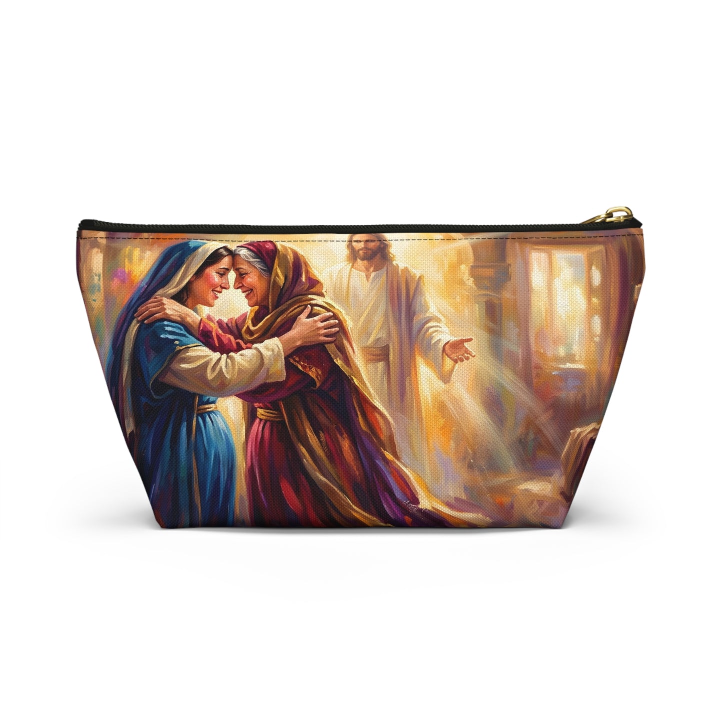 “Divine Embrace - Mary and Elizabeth's Joyful Meeting” - Accessory Pouch