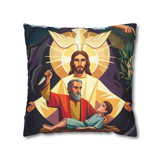 “The Lord Will Provide - Abraham and Isaac on Mount Moriah” - Pillowcase