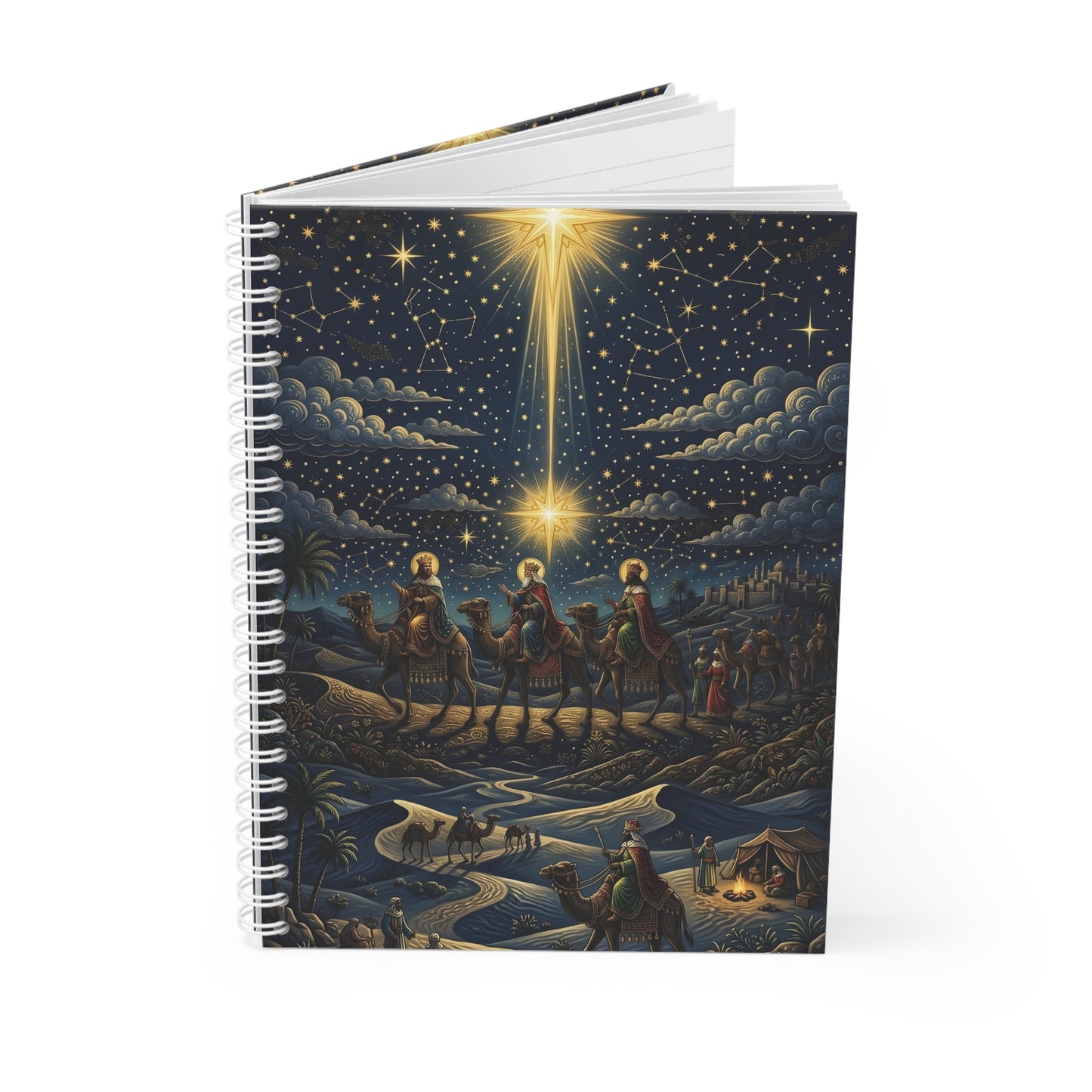 “Star of Wonder - Journey of the Magi” - Spiral Notebook