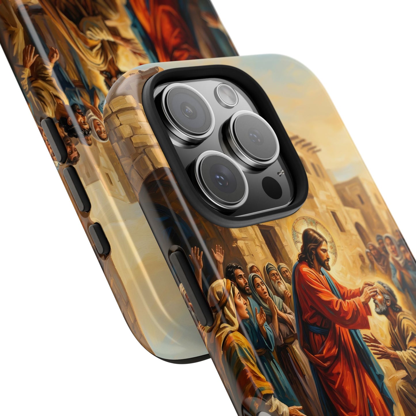 “He Opened My Eyes - Jesus Heals the Blind Man” - Phone Case