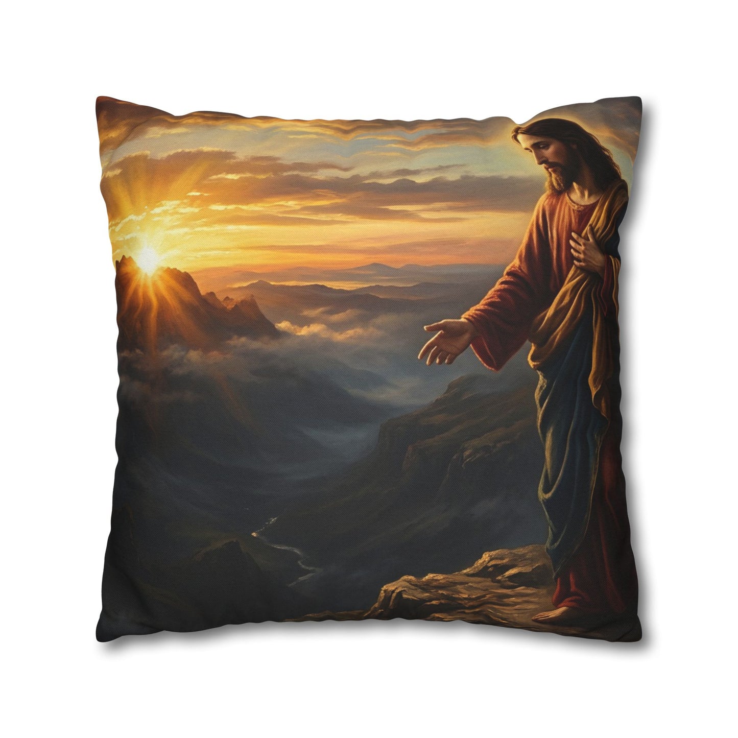 “Joy Comes in the Morning - Sunrise Over Dark Valley” - Pillowcase