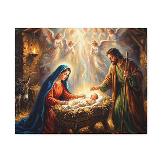 “Glory to God - The Nativity at Bethlehem” - Canvas Art