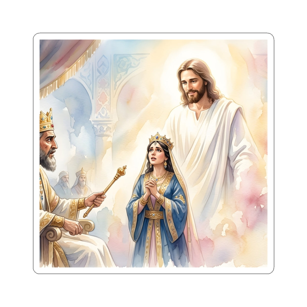 “For Such a Time - Esther Before Ahasuerus” - Sticker