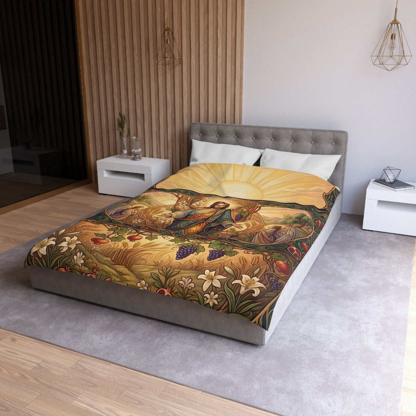 “New Mercies Every Morning - Golden Dawn of Hope” - Duvet Cover
