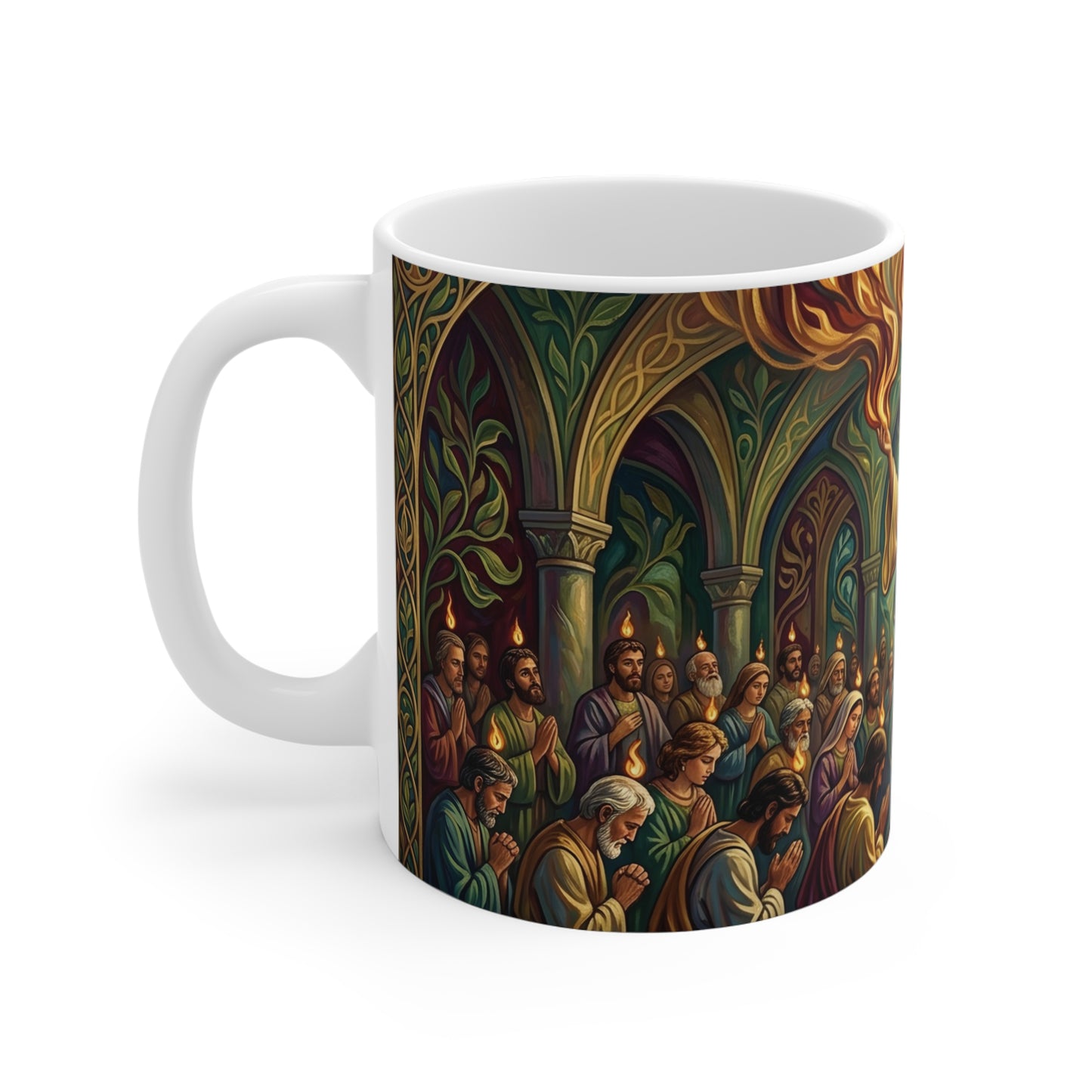 “Spirit Poured Out - Pentecost Flames Descending” - Coffee Mug