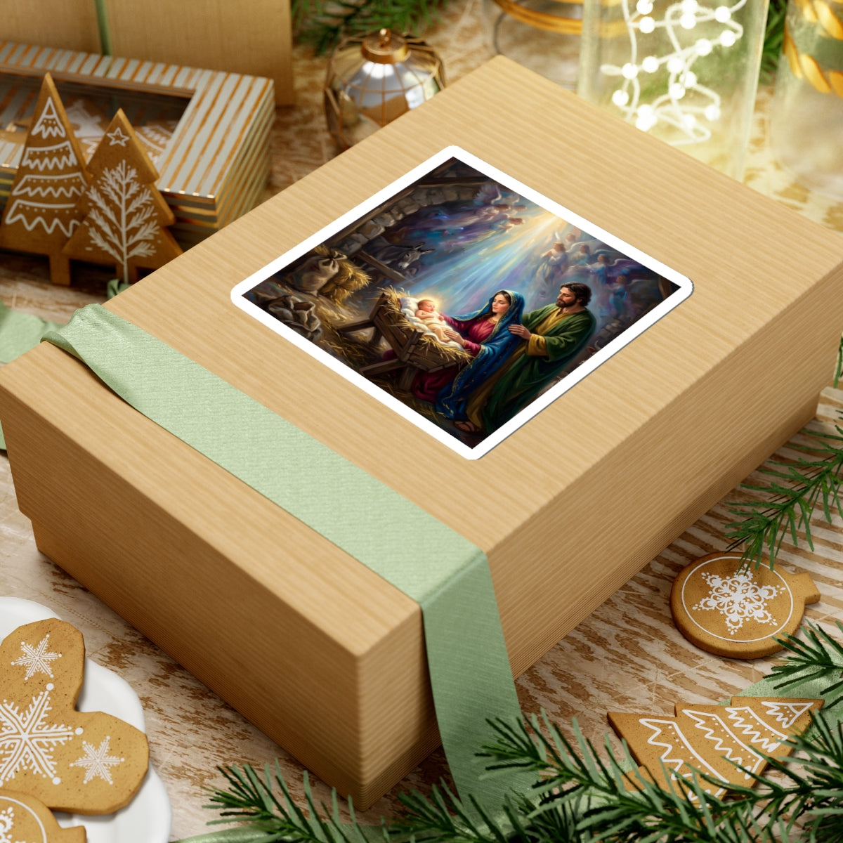 “Prince of Peace - Holy Family in Bethlehem” - Sticker