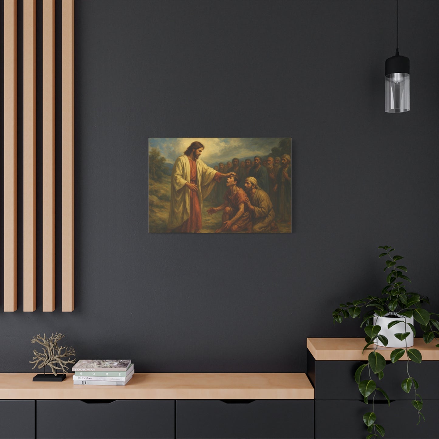 “Faith the Size of a Mustard Seed – Jesus Heals a Demon-Plagued Boy” - Canvas Art