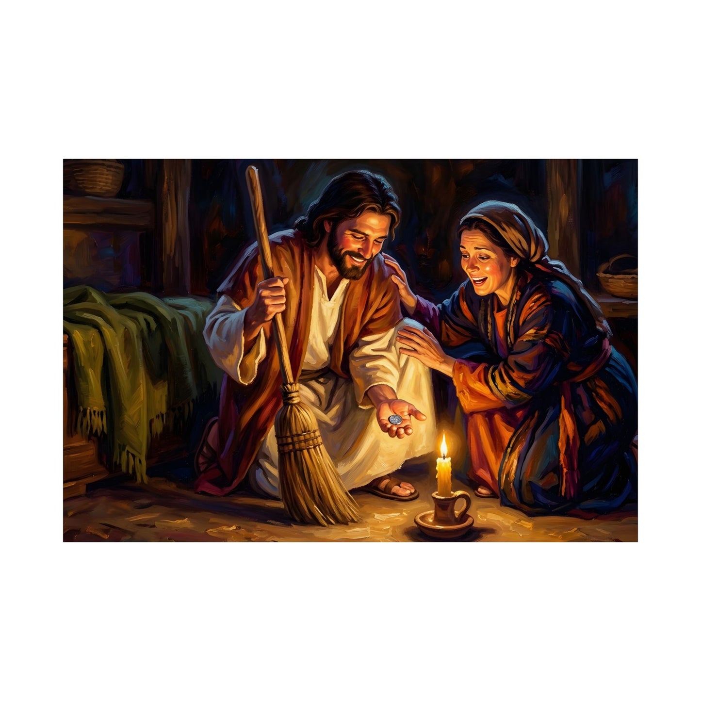 “Lost and Found - The Sweeping Woman of Luke 15” - Poster
