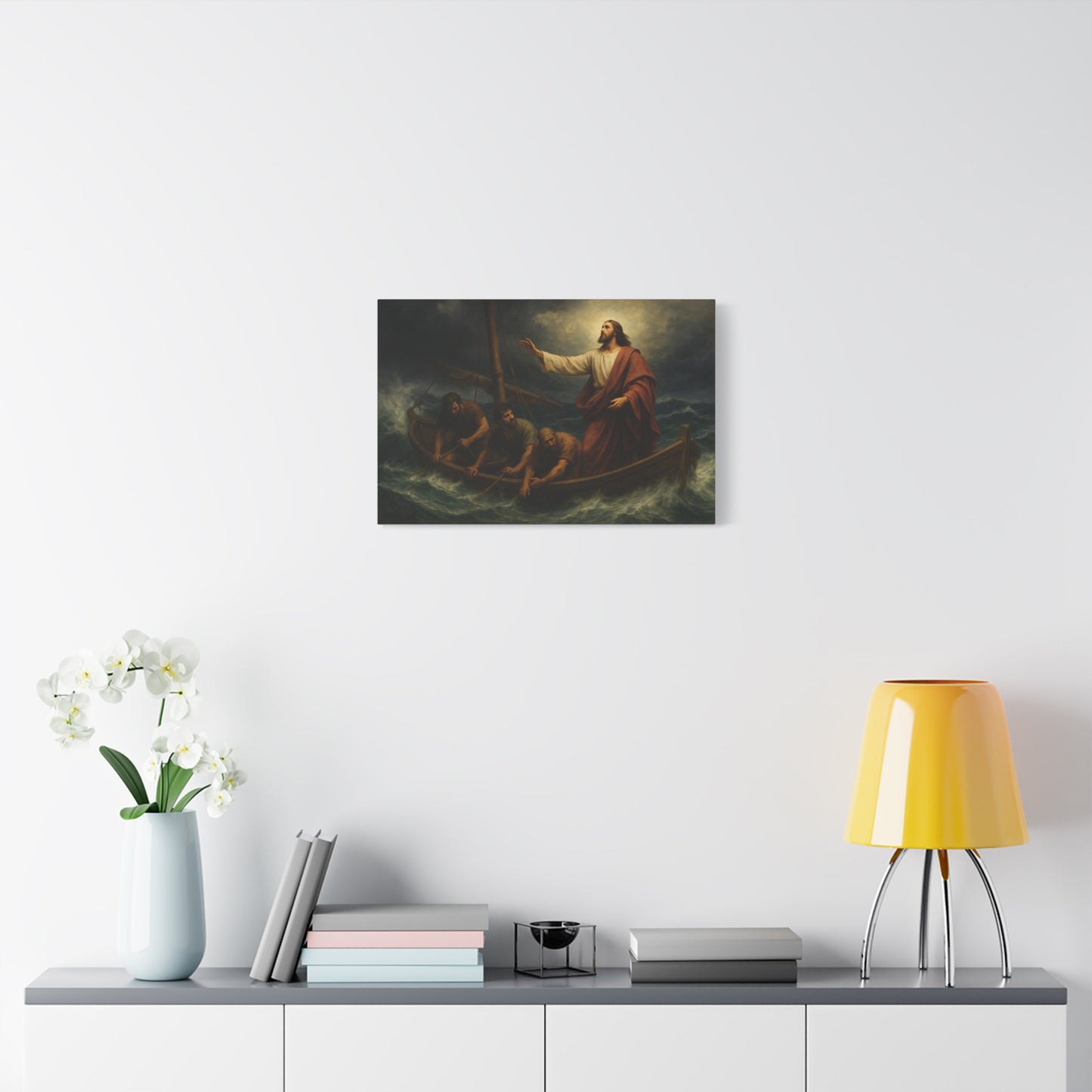 “Peace, Be Still – Jesus Calms the Storm” - Canvas Art