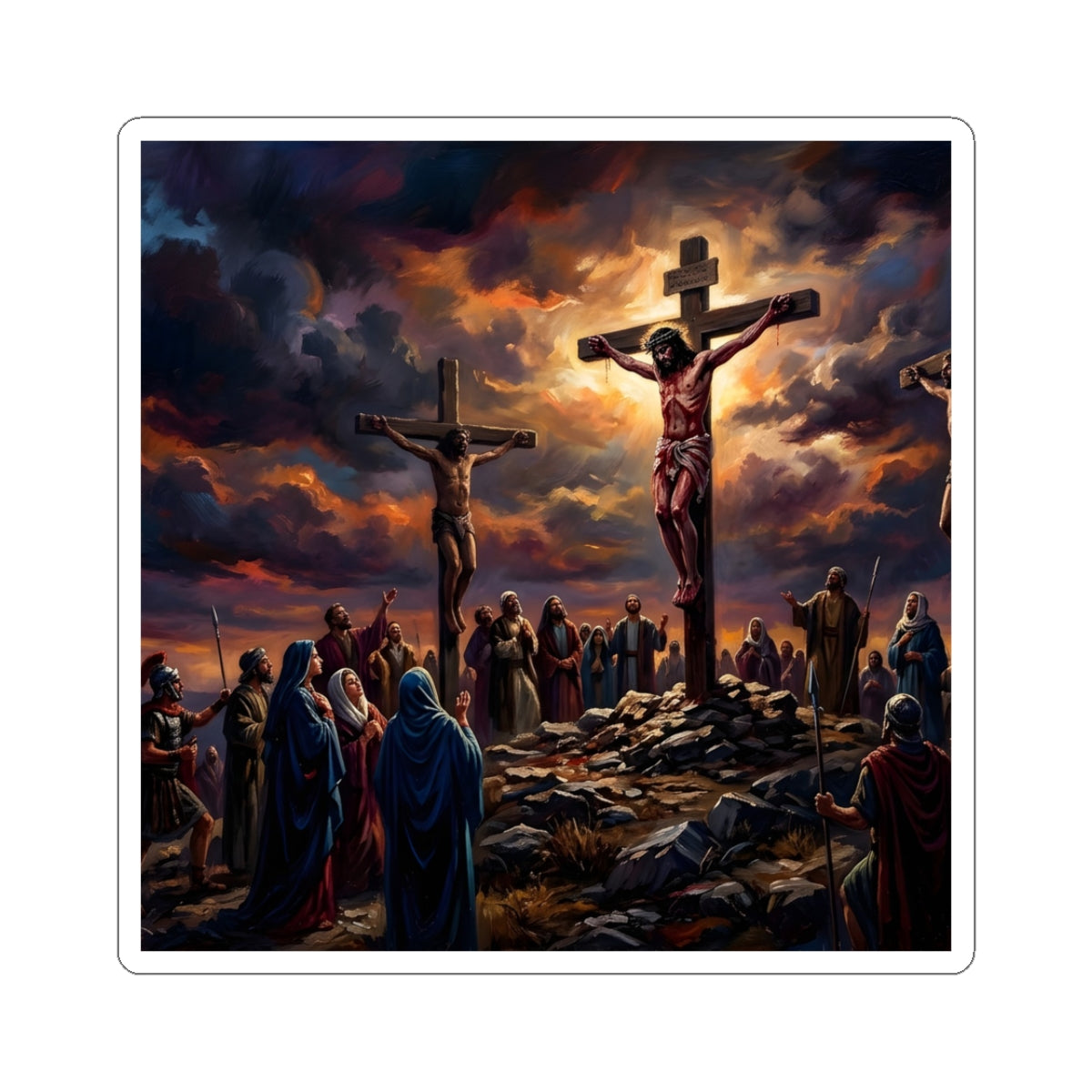 “It Is Finished - The Crucifixion at Calvary” - Sticker