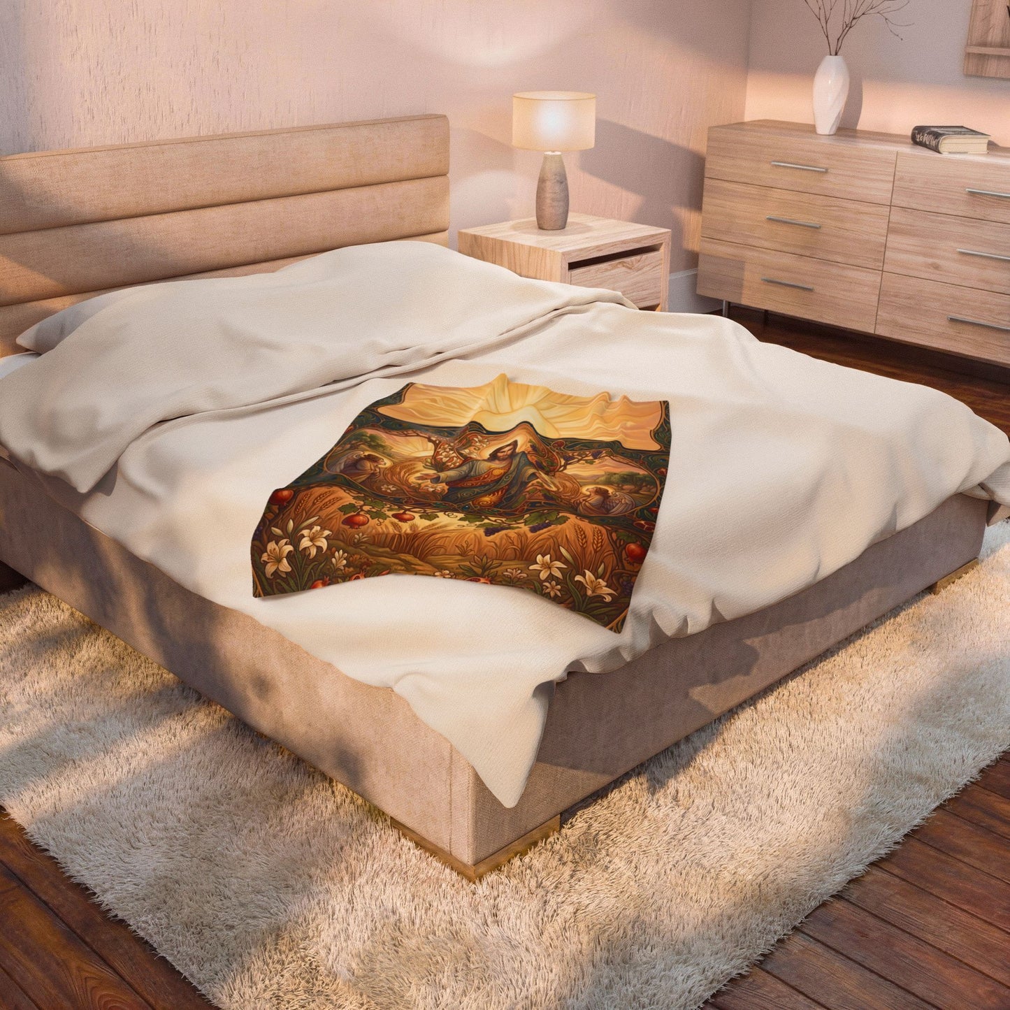 “New Mercies Every Morning - Golden Dawn of Hope” - Plush Blanket