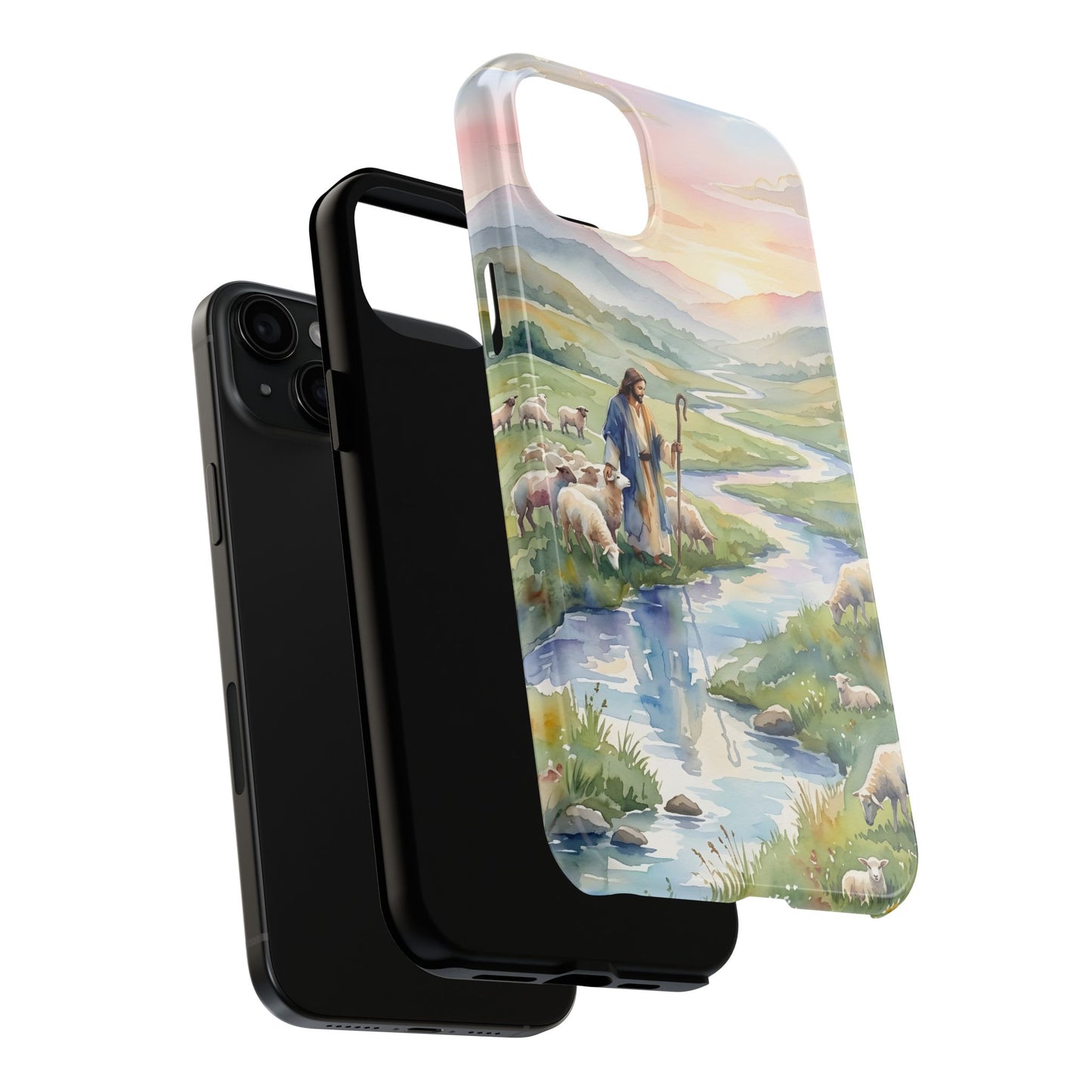 “Still Waters - Shepherd Leads His Flock” - Phone Case