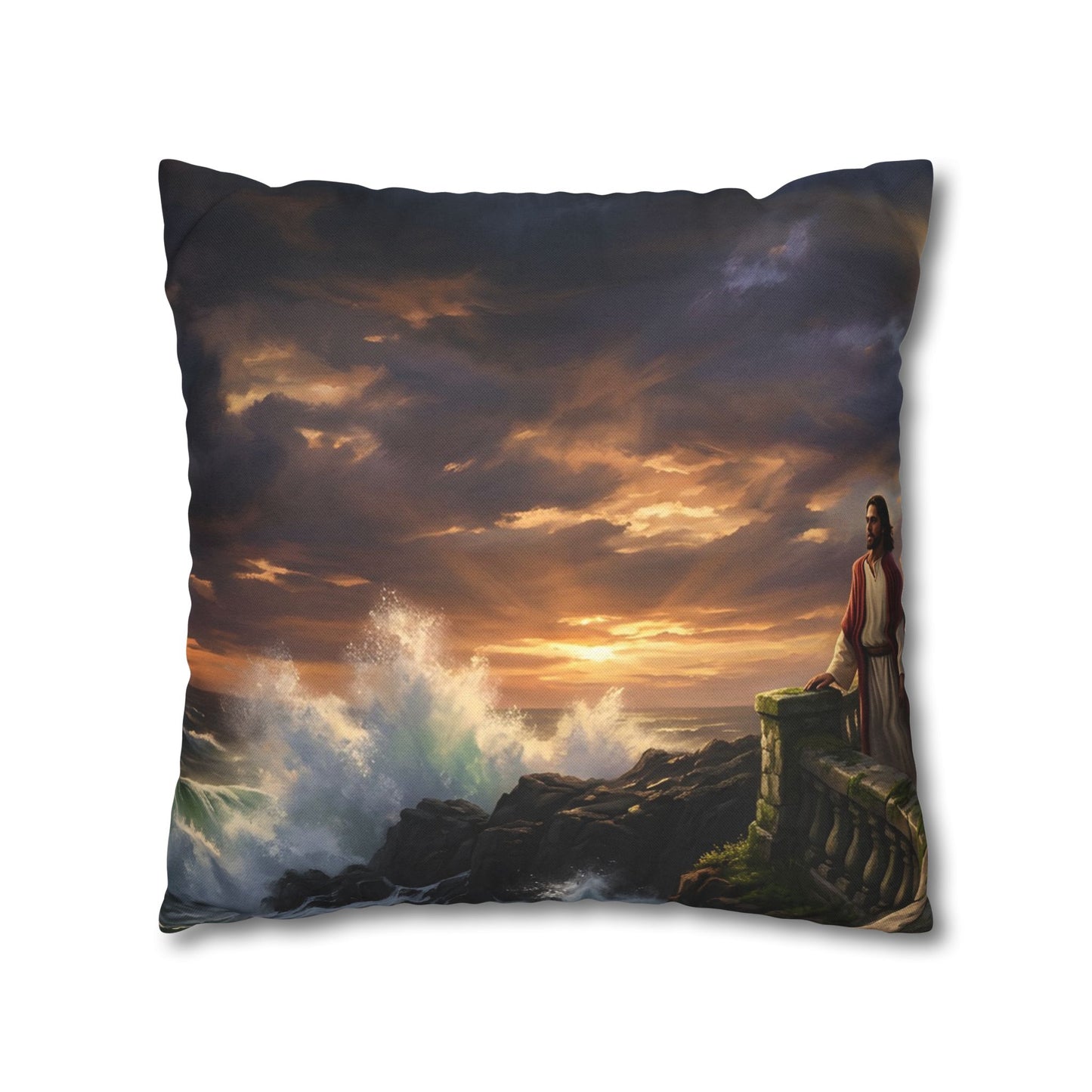 “Steadfast Hope - Lighthouse in the Storm” - Pillowcase